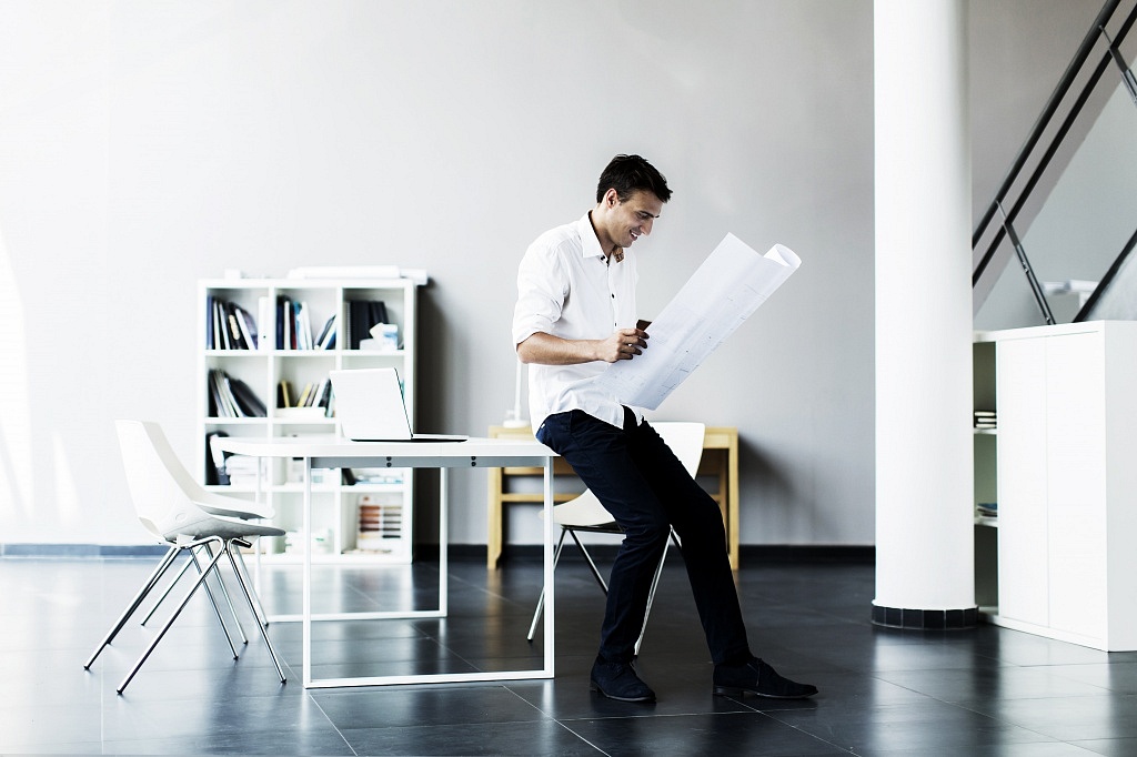 Young man in the office